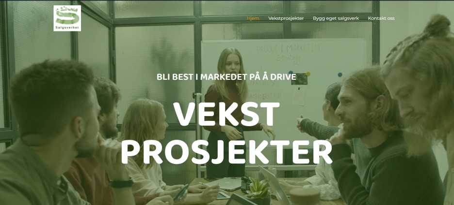 Salgsverjet websiden bilde